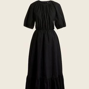 Jcrew SIDE-CUTOUT COTTON POPLIN DRESS - Black